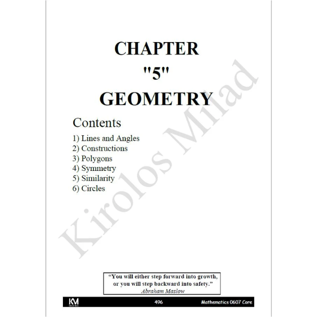 With M.S Kirolos MiladCambridge Pre-IG Math (0580/0980) Classified Paper: 1,3